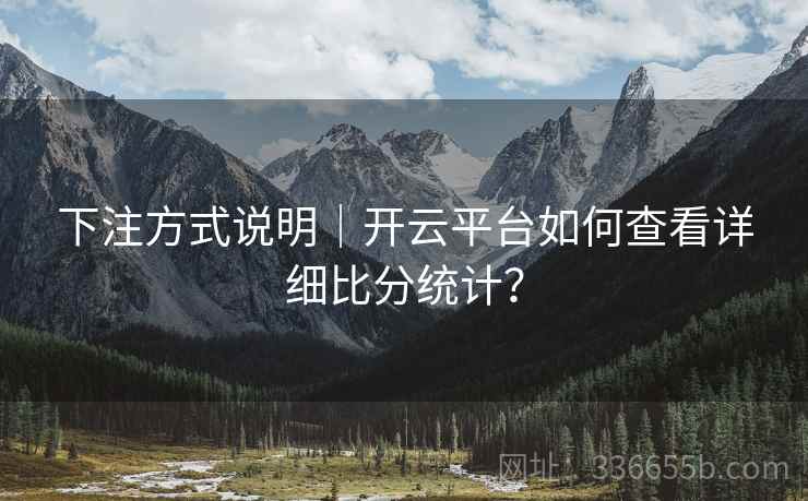 下注方式说明|开云平台如何查看详细比分统计?