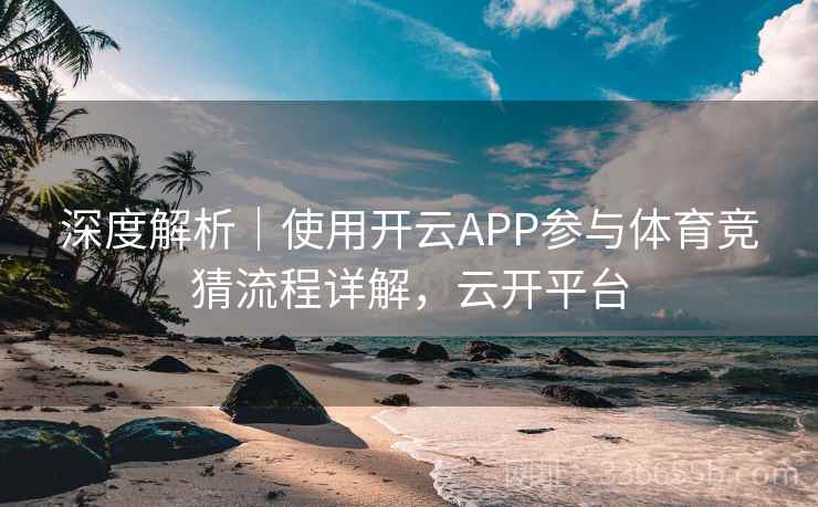 深度解析|使用开云APP参与体育竞猜流程详解,云开平台