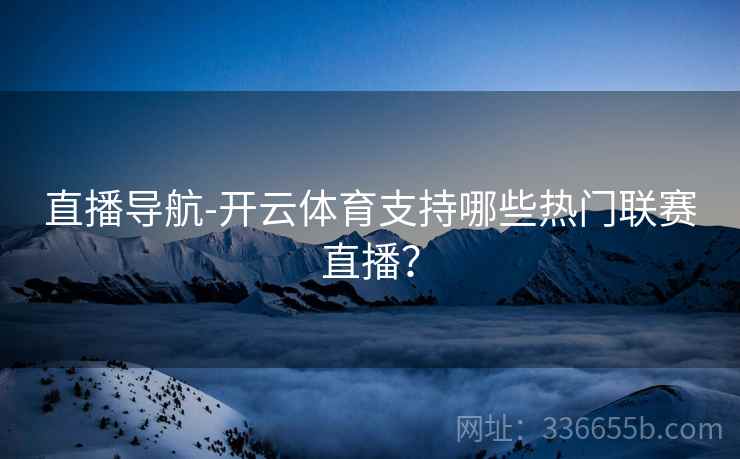 直播导航-开云体育支持哪些热门联赛直播?